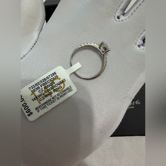 MACY’S 14 KARATS RHODIUM PLATED ROUND CUT RING - Picture 12 of 13